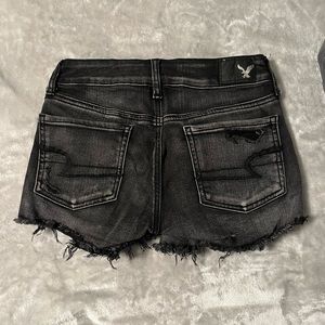 American Eagle Black Distressed Shorts